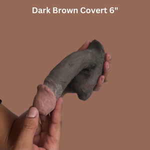 Dark brown realistic prosthetic penis