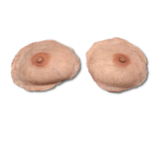 wearable prosthetic breasts. suction nipples
